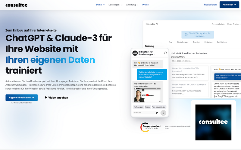 Consultee, ChatGPT Claude mit eigenen Daten trainieren Image
